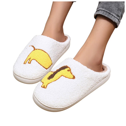Double Fight Cartoon Cotton Slippers