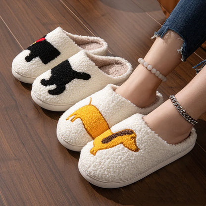 Double Fight Cartoon Cotton Slippers - oroscent